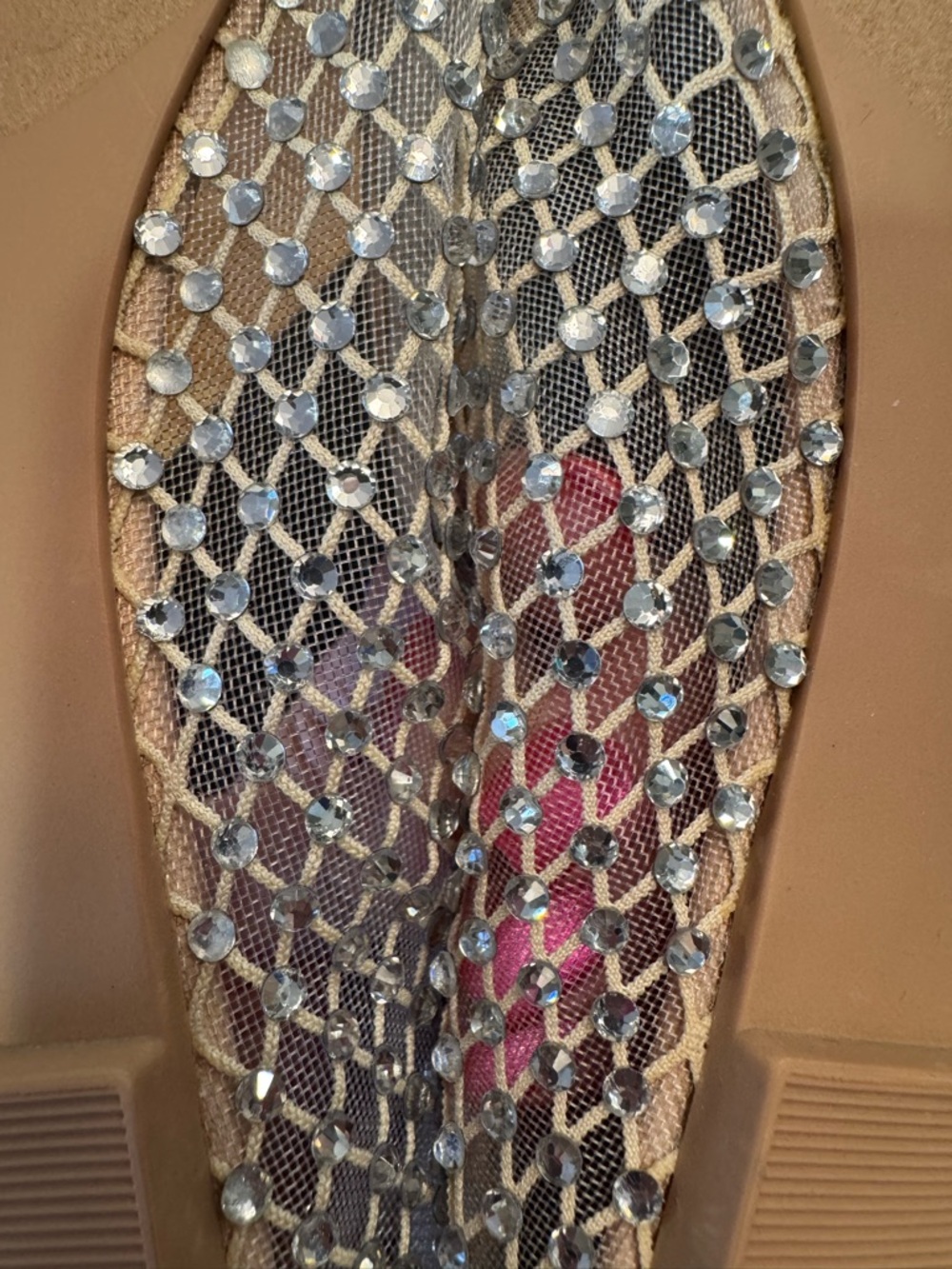NWT -Steve Madden Nude Crystal-Studded Ballet Flats- Price is Firm - Picture 5 of 8